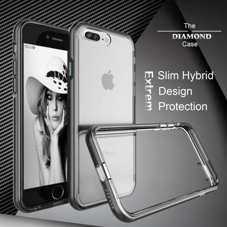 Coque iPhone 8 Plus  Diamond Hybrid Aluminium