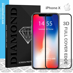 Verre trempé iPhone X - 3D - Protection d'écran DIAMOND HD