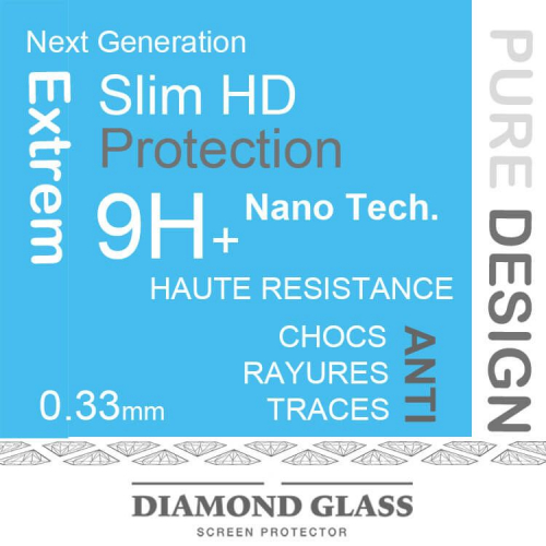 Verre trempé pour iPhone X - 3D - Protection d'écran DIAMOND GLASS HD3