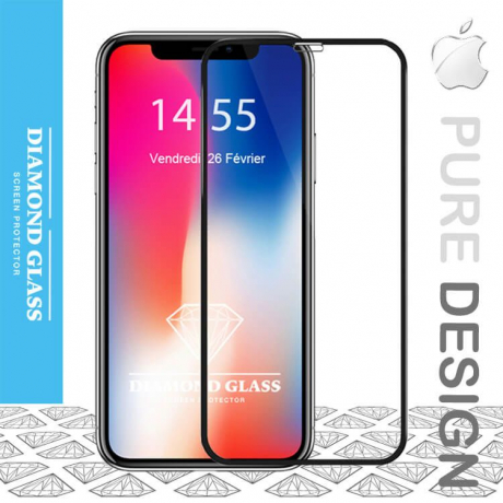 Protection écran en verre trempé iPhone X - 3D Full Cover Full adhesive