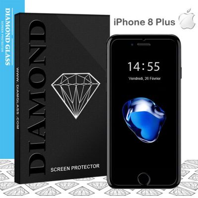 Protection Ecran iPhone 8 Plus Verre Trempé - DIAMOND HD - Tempered Glass Screen Protector