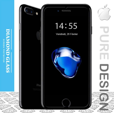 Bewahly Verre Trempé iPhone 8 Plus/7 Plus [2 pièces], 3D Couverture  Complète Film Protection en Verre trempé Écran Protecteur Vitre [Kit
