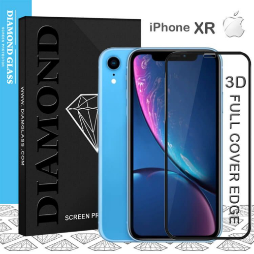 Apple iPhone XR Vitre protection d'ecran en verre trempé incassable  protection integrale Full 3D Tempered Glass FULL GLUE - [X2-Noir] MP-FRANCE  Pas Cher 