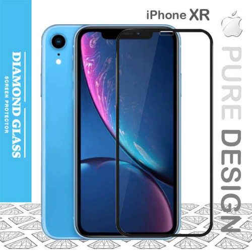 Apple iPhone XR Vitre protection d'ecran en verre trempé incassable  protection integrale Full 3D Tempered Glass FULL GLUE - [X2-Noir] MP-FRANCE  Pas Cher 