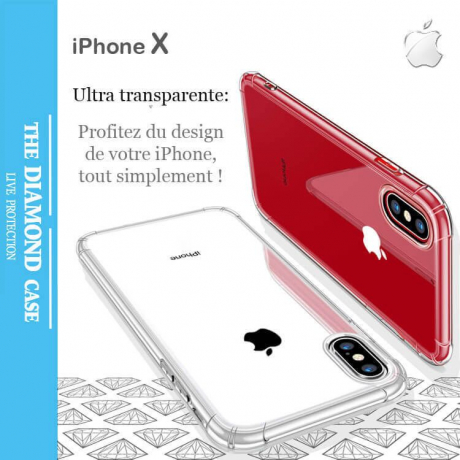 Coque Antichoc transparente Apple iPhone X