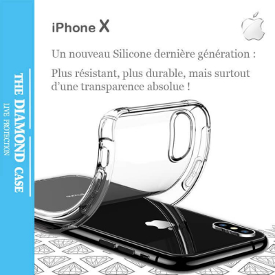 Coque Apple Silicone transparente pour iPhone X