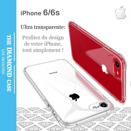 Coque Silicone transparente Antichoc Apple iPhone 6 - 6s