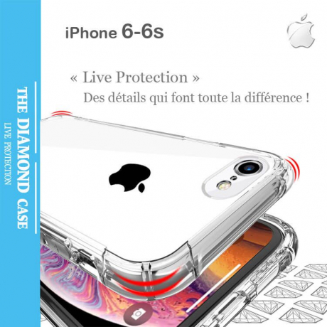 Coque Silicone transparente Antichoc Apple iPhone 6 - 6s