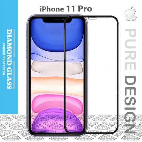 Protège écran verre trempé incurvé iPhone 11 Pro - 3D Full cover- Full Adhesive - Tempered glass screen protector