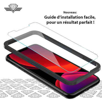 Protection d'écran pour iPhone 14 Pro en verre trempé et kit d'installation, Films / Vitres de protection