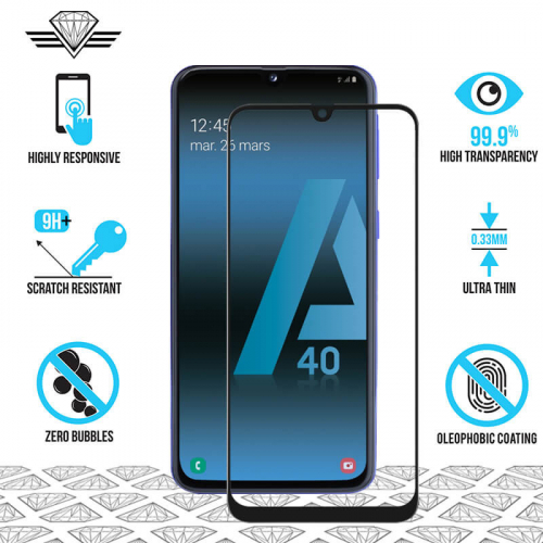 2 Pack] Verre trempé Samsung Galaxy A40 (5.9), Protecteur d'écran