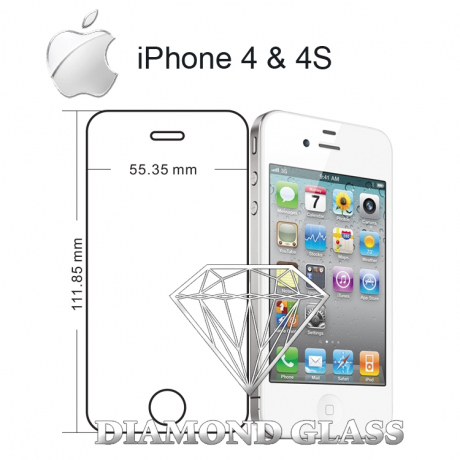 Protection d'écran en verre trempé Diamond Glass HD - Apple iPhone 4 & 4S