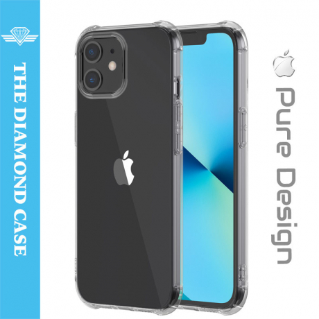 Coque Antichoc pour iPhone 12 Mini - Silicone transparent -  DIAMOND
