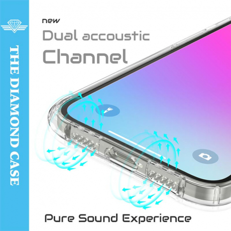 Coque Antichoc pour iPhone 12 Mini - Silicone transparent -  DIAMOND