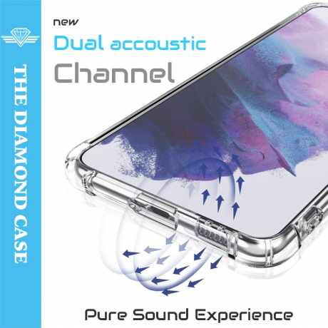 Coque Silicone Samsung S21 - Antichoc - Transparente - DIAMOND