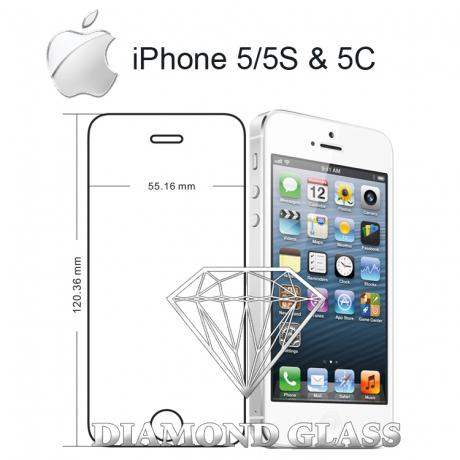 Protection d'écran en verre trempé Diamond Glass HD - Apple iPhone 5