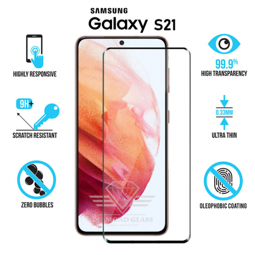 3D Tempered Glass Samsung Galaxy S21 5G - Vitre de protection d'écran  intégrale verre trempé avec bords noirs - Acheter sur PhoneLook