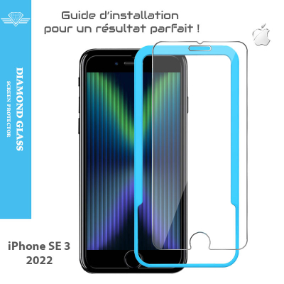 Guide d'installation facile Verre trempé nouvel iPhone SE 3 - 2022 - Diamond Glass HD