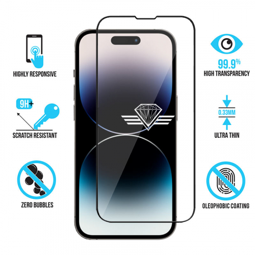 VERRE TREMPE PLAT IPHONE 14/13 PRO/13 : ascendeo grossiste Films de  protection