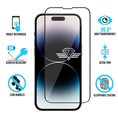 Protection iPhone 14 Pro Max intégrale Diamond Glass Screen Protector.