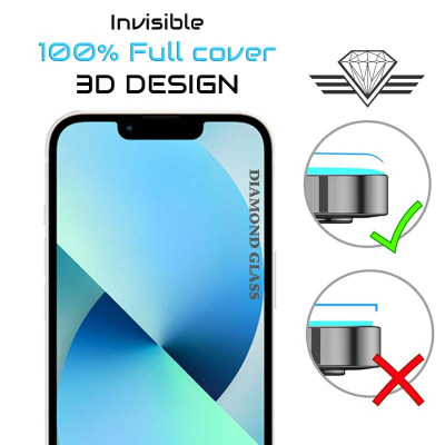 Verre trempé incurvé. Protection intégrale pour iPhone 13 Mini - Apple