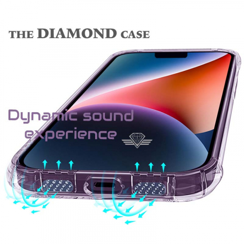 Coque Silicone iPhone 13 Pro - Transparente - Antichoc - DIAMOND