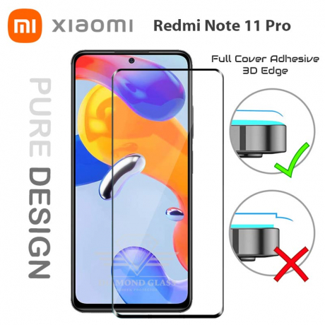 Xiaomi Redmi Note 11 Pro - Protection écran intégrale bordure noire.