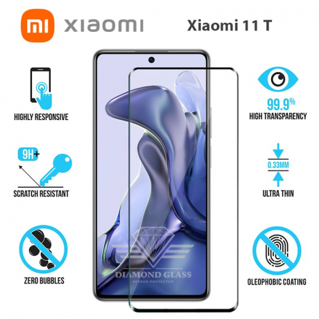 Protection écran Xiaomi T - Verre trempé 3D intégrale bordure noire - Diamond Glass