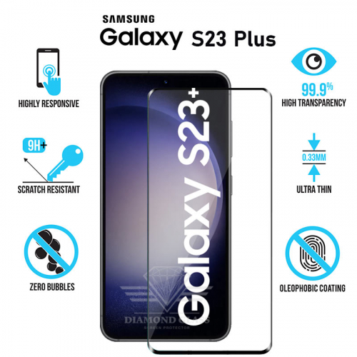 Mobigear Premium - Samsung Galaxy S23 Plus Verre trempé Protection d'écran  Empreinte digitale - Compatible Coque - Noir (Lot de 2) 11-8184005-1 