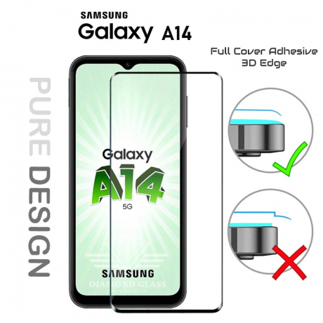 Protection en verre pour Samsung A14 - Intégrale full cover - Diamond Glass