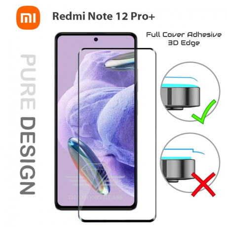 Protège écran Xiaomi Redmi Note 12 Pro+  Intégrale 3D bord à bord Diamond Glass