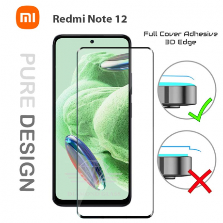 Protège écran Xiaomi Redmi Note 12  Intégrale 3D bord à bord Diamond Glass