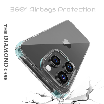 Coque iPhone 15 Pro Max Transparente Silicone Antichoc - Diamond Case