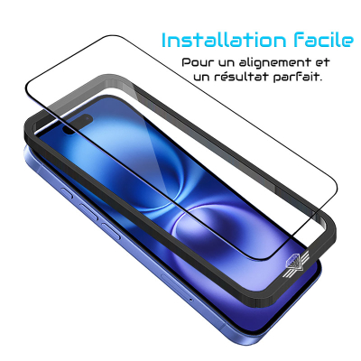 Guide d'alignement pour protection en verre trempé iPhone 16 Plus