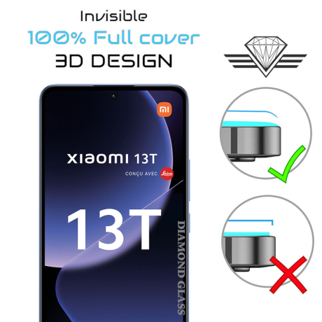Protection écran Xiaomi 13 T - Film en verre trempé Diamond Glass.