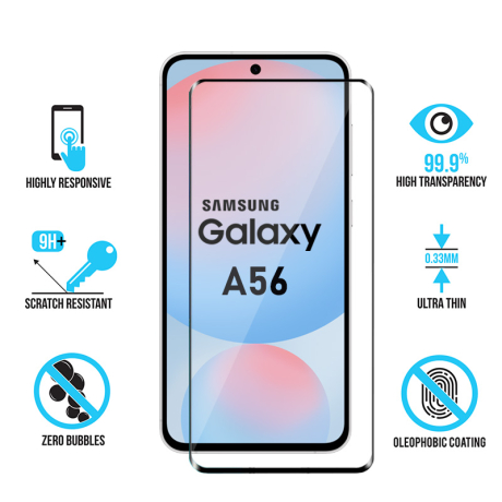 Protège écran antichoc Samsung A56 - Verre trempé Diamond Glass