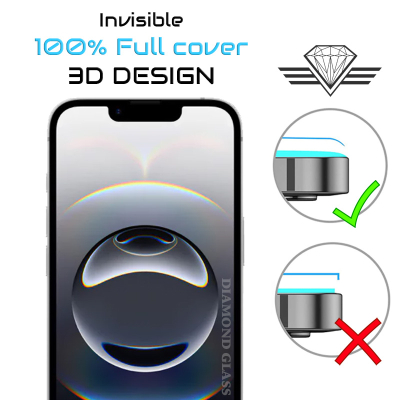 Le meilleur verre trempé pour iPhone 16 - Protection intégrale avec bordure noire. Edge to Edge screen Protector.