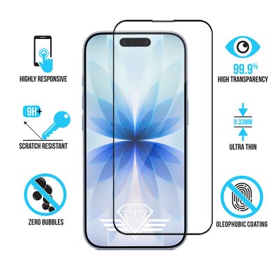 Protège écran en verre pour iPhone 17 - Antichoc - Diamond Glass