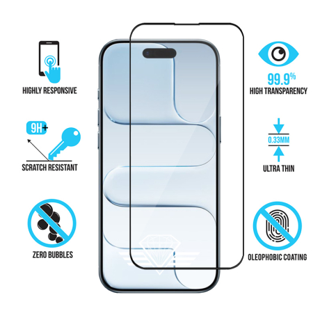 Protège écran en verre pour iPhone 17 AIR - Antichoc - Diamond Glass