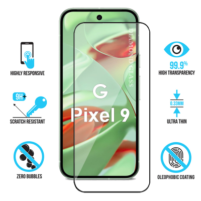Protège écran en verre pour Google Pixel 9 - Antichoc - Diamond Glass