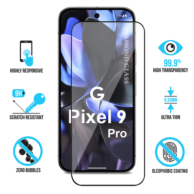 Protège écran en verre pour Google Pixel 9 Pro - Antichoc - Diamond Glass