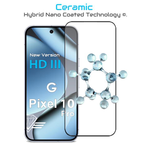 Protection d'écran intégrale, bord à bord et invisible pour Google Pixel 10 Pro - Diamond Glass.