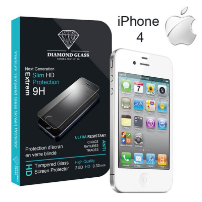 Film protection d'écran en verre trempé - Apple iPhone 4 & 4S