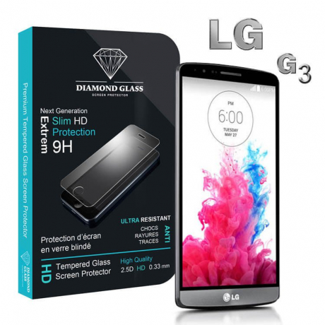Film protection d'écran en verre trempé Diamond Glass HD - LG G3