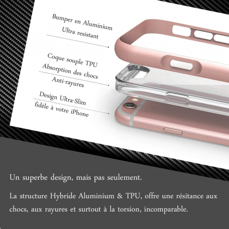 Coque iPhone SE Diamond Hybrid Aluminium