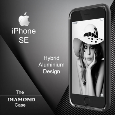 Coque iPhone SE Diamond Hybrid Aluminium