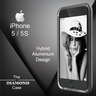 Coque de protection iPhone 5-5S Antichoc - Diamond Hybrid Aluminium